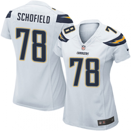 Women's Nike Los Angeles Chargers 78 Michael Schofield Game White NFL Jersey