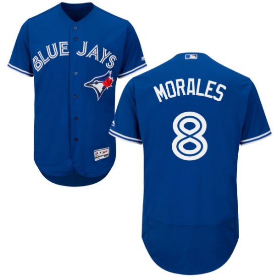 Men's Majestic Toronto Blue Jays 8 Kendrys Morales Royal Blue Flexbase Authentic Collection MLB Jersey