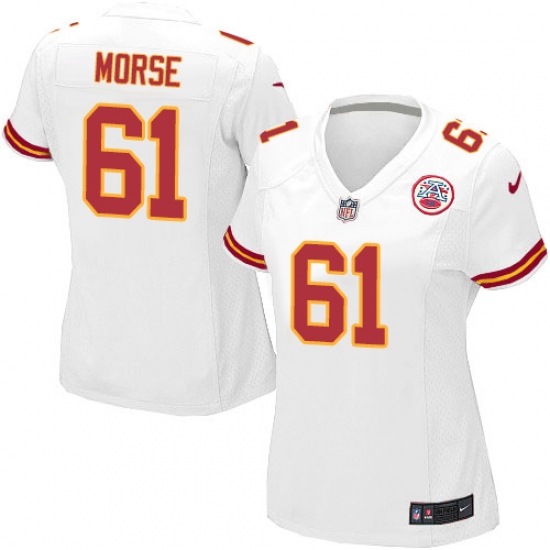 Women's Nike Kansas City Chiefs 61 Mitch Morse Game White NFL Jersey