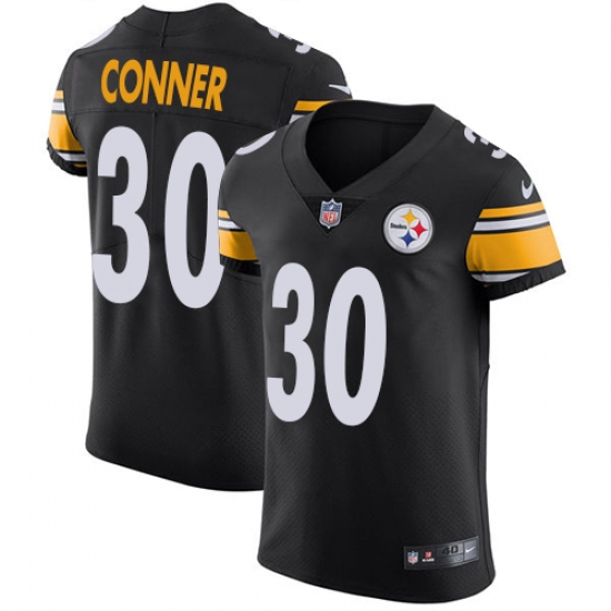 Men's Nike Pittsburgh Steelers 30 James Conner Black Team Color Vapor Untouchable Elite Player NFL Jersey