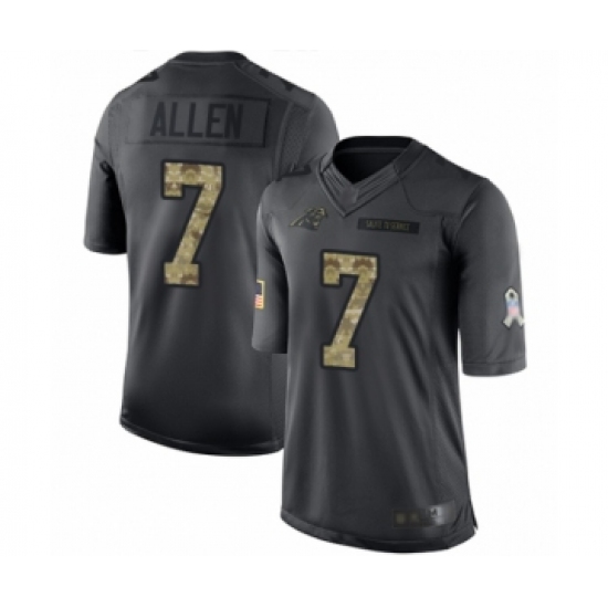 Youth Carolina Panthers 7 Kyle Allen Limited Black 2016 Salute to Service Football Jersey