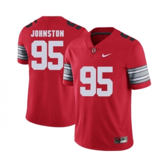 Ohio State Buckeyes 95 Cameron Johnston Red 2018 Spring Game College Football Limited Jersey