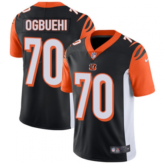 Men's Nike Cincinnati Bengals 70 Cedric Ogbuehi Vapor Untouchable Limited Black Team Color NFL Jersey