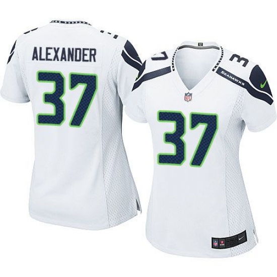 Women's Nike Seattle Seahawks 37 Shaun Alexander Game White NFL Jersey