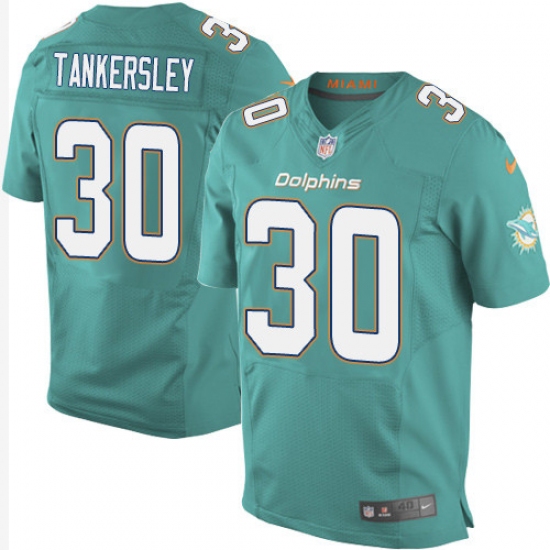 Men's Nike Miami Dolphins 30 Cordrea Tankersley Elite Aqua Green Team Color NFL Jersey