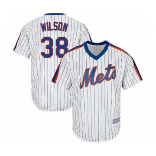 Youth New York Mets 38 Justin Wilson Authentic White Alternate Cool Base Baseball Player Jersey