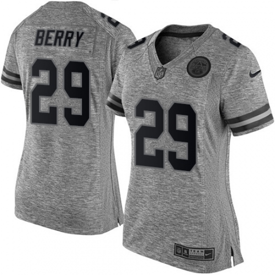 Women's Nike Kansas City Chiefs 29 Eric Berry Limited Gray Gridiron NFL Jersey