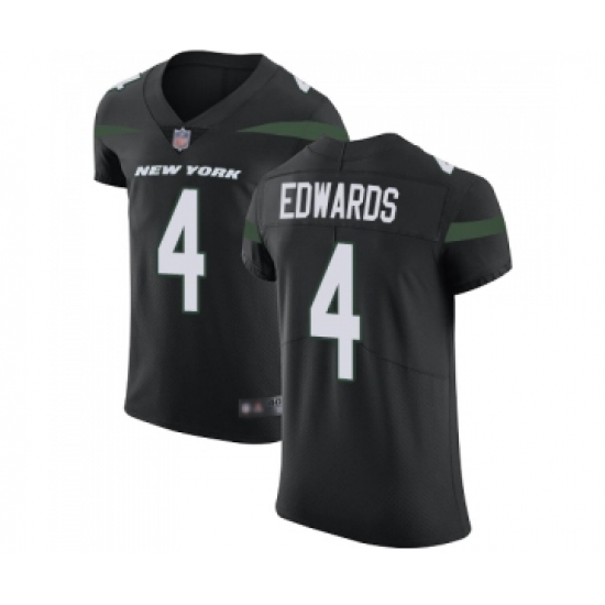 Men's New York Jets 4 Lac Edwards Black Alternate Vapor Untouchable Elite Player Football Jersey