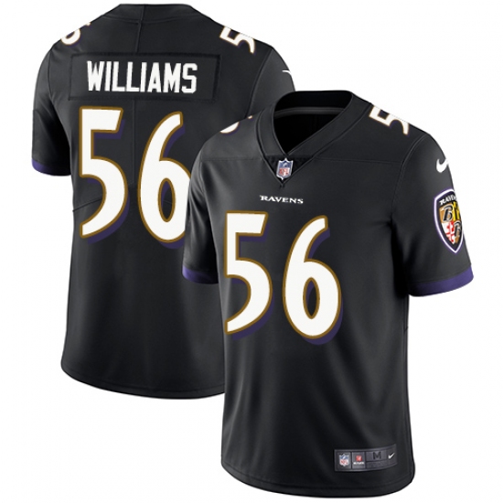 Youth Nike Baltimore Ravens 56 Tim Williams Black Alternate Vapor Untouchable Limited Player NFL Jersey