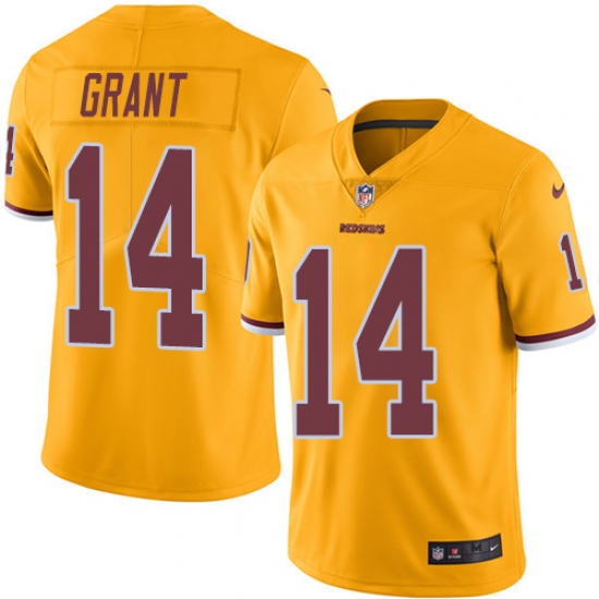 Youth Nike Washington Redskins 14 Ryan Grant Limited Gold Rush Vapor Untouchable NFL Jersey