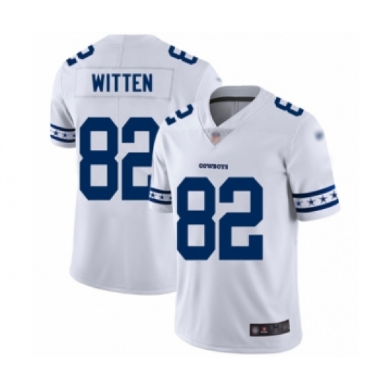 Men's Dallas Cowboys 82 Jason Witten White Team Logo Fashion Limited Football Jersey