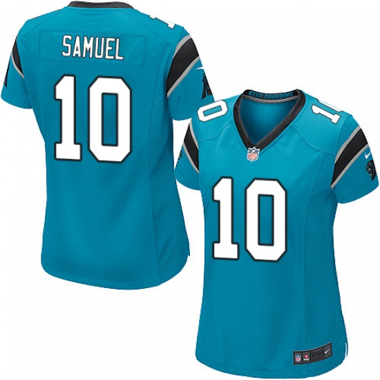 Women's Nike Carolina Panthers 10 Curtis Samuel Game Blue Alternate NFL Jersey