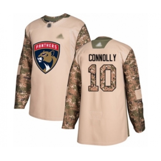 Youth Florida Panthers 10 Brett Connolly Authentic Camo Veterans Day Practice Hockey Jersey