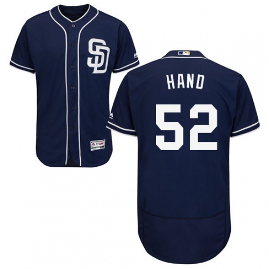 Men's Majestic San Diego Padres 52 Brad Hand Navy Blue Flexbase Authentic Collection MLB Jersey