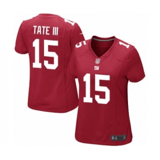 Women's New York Giants 15 Golden Tate III Game Red Alternate Football Jersey