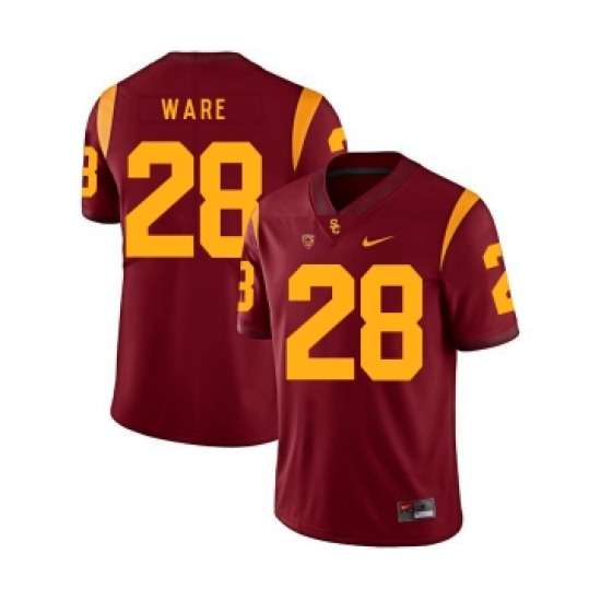 USC Trojans 28 Aca'Cedric Ware Red College Football Jersey