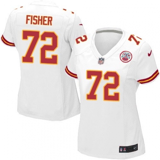 Women's Nike Kansas City Chiefs 72 Eric Fisher Game White NFL Jersey