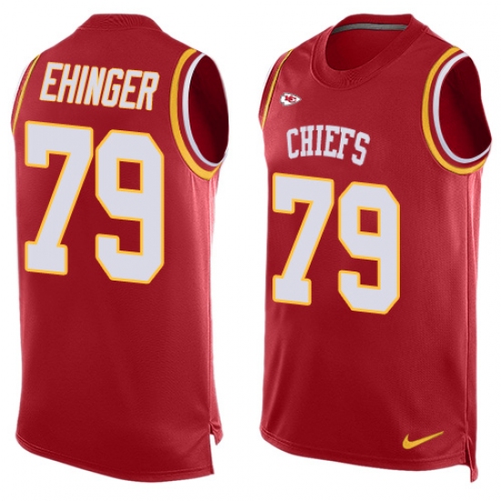 Men's Nike Kansas City Chiefs 79 Parker Ehinger Limited Red Player Name & Number Tank Top NFL Jersey