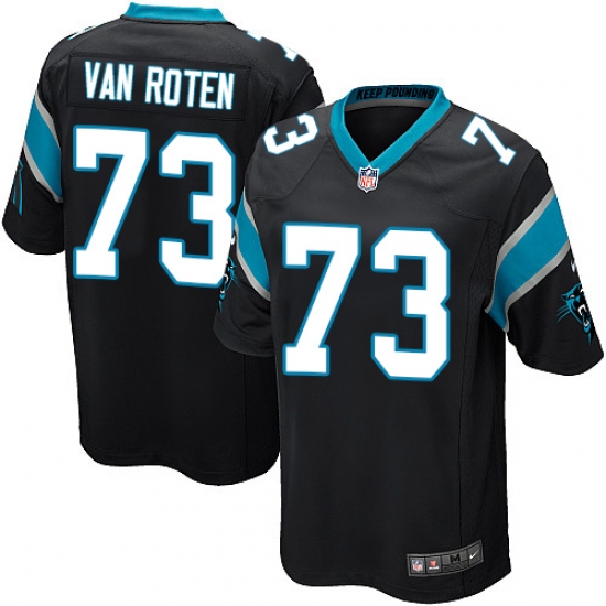 Men's Nike Carolina Panthers 73 Greg Van Roten Game Black Team Color NFL Jersey