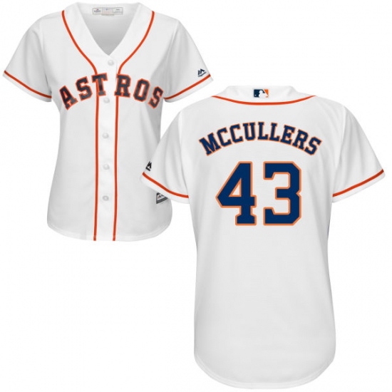 Women's Majestic Houston Astros 43 Lance McCullers Authentic White Home Cool Base MLB Jersey