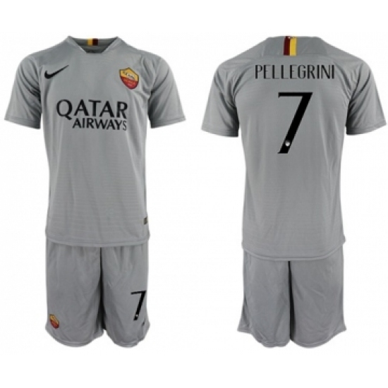 Roma 7 Pellegrini Away Soccer Club Jersey