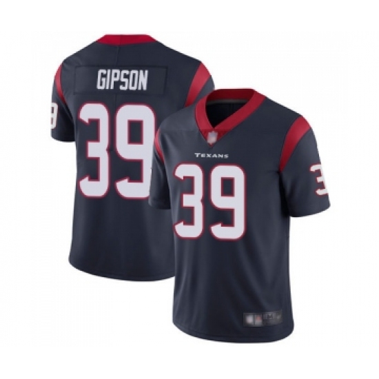 Men's Houston Texans 39 Tashaun Gipson Navy Blue Team Color Vapor Untouchable Limited Player Football Jersey