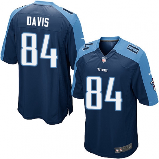 Men's Nike Tennessee Titans 84 Corey Davis Game Navy Blue Alternate NFL Jersey