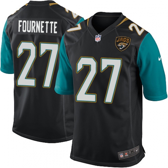 Men's Nike Jacksonville Jaguars 27 Leonard Fournette Game Black Alternate NFL Jersey