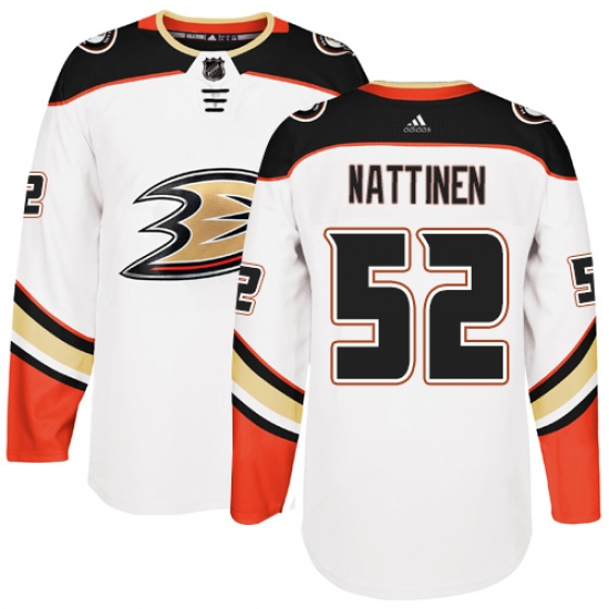 Youth Adidas Anaheim Ducks 52 Julius Nattinen Authentic White Away NHL Jersey