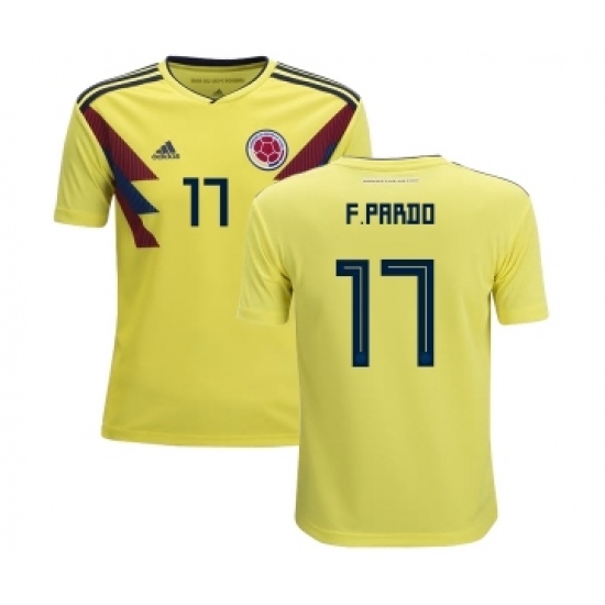 Colombia 17 F.Pardo Home Kid Soccer Country Jersey