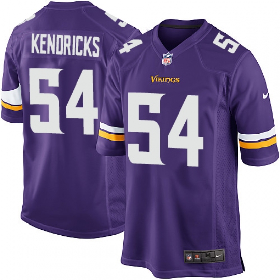 Men's Nike Minnesota Vikings 54 Eric Kendricks Game Purple Team Color NFL Jersey