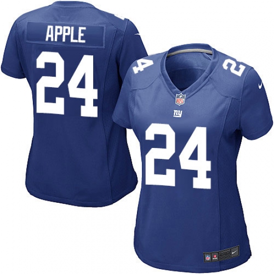 Women's Nike New York Giants 24 Eli Apple Game Royal Blue Team Color NFL Jersey