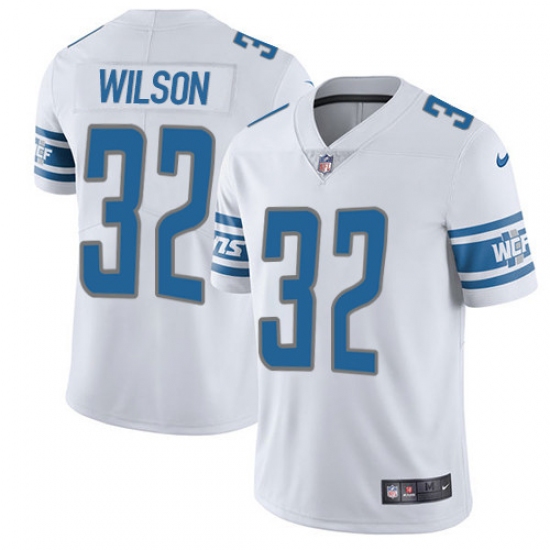 Men's Nike Detroit Lions 32 Tavon Wilson Elite White NFL Jersey