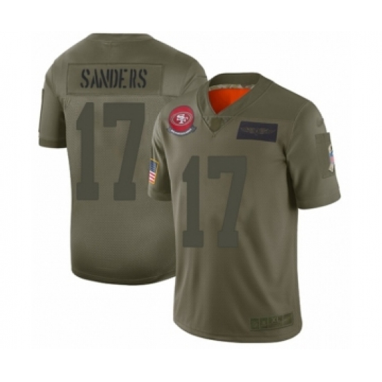 Men's San Francisco 49ers 17 Emmanuel Sanders Limited Camo 2019 Salute to Service Football Jersey