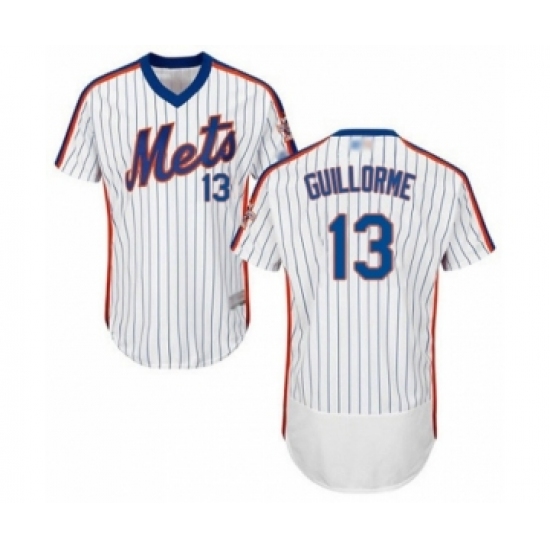 Men's New York Mets 13 Luis Guillorme White Alternate Flex Base Authentic Collection Baseball Player Jersey