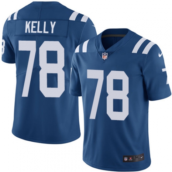 Men's Nike Indianapolis Colts 78 Ryan Kelly Royal Blue Team Color Vapor Untouchable Limited Player NFL Jersey