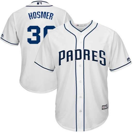 Men's Majestic San Diego Padres 30 Eric Hosmer Replica White Home Cool Base MLB Jersey