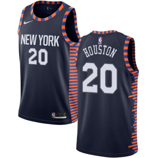 Youth Nike New York Knicks 20 Allan Houston Swingman Navy Blue NBA Jersey - 2018 19 City Edition