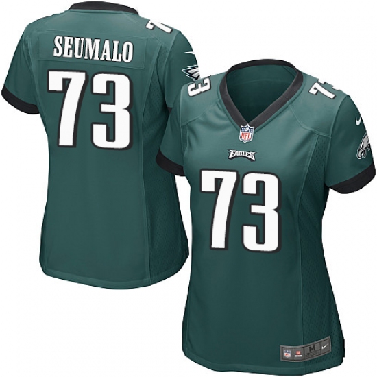 Women's Nike Philadelphia Eagles 73 Isaac Seumalo Game Midnight Green Team Color NFL Jersey