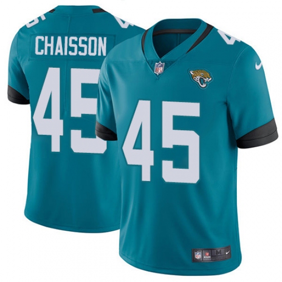 Youth Jacksonville Jaguars 45 K'Lavon Chaisson Teal Green Alternate Stitched NFL Vapor Untouchable Limited Jersey