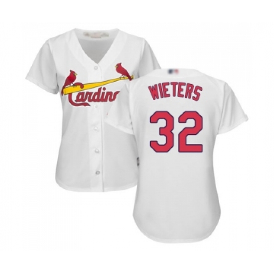 Women's St. Louis Cardinals 32 Matt Wieters Replica White Home Cool Base Baseball Jersey