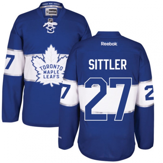 Men's Reebok Toronto Maple Leafs 27 Darryl Sittler Premier Royal Blue 2017 Centennial Classic NHL Jersey