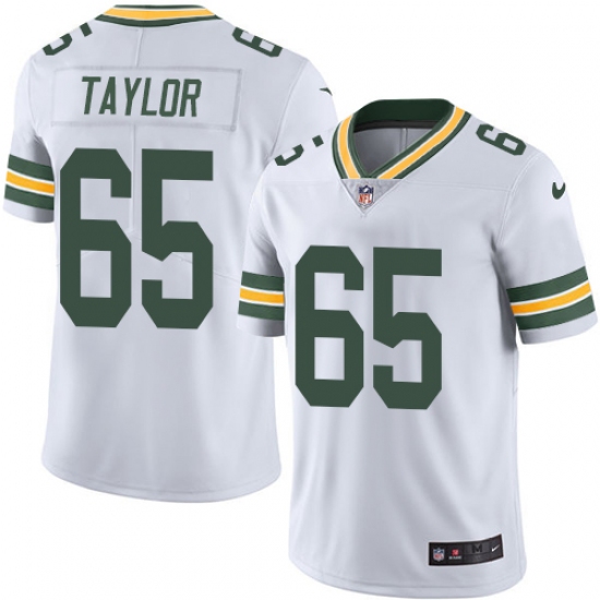 Youth Nike Green Bay Packers 65 Lane Taylor Elite White NFL Jersey