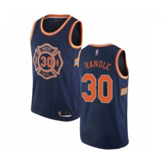 Youth New York Knicks 30 Julius Randle Swingman Navy Blue Basketball Jersey - City Edition