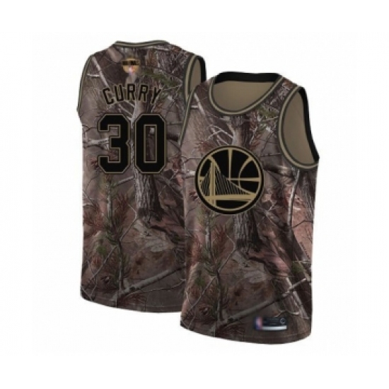 Men's Golden State Warriors 30 Stephen Curry Swingman Camo Realtree Collection Basketball 2019 Basketball Finals Bound Jersey