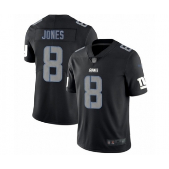 Men's New York Giants 8 Daniel Jones Limited Black Rush Impact Football Jersey