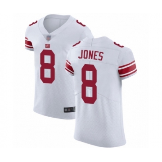 Men's New York Giants 8 Daniel Jones White Vapor Untouchable Elite Player Football Jersey