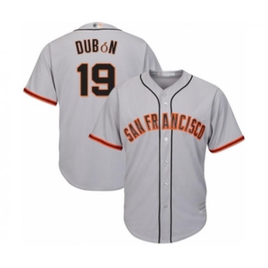 Youth San Francisco Giants 19 Mauricio Dubon Authentic Grey Road Cool Base Baseball Player Jersey