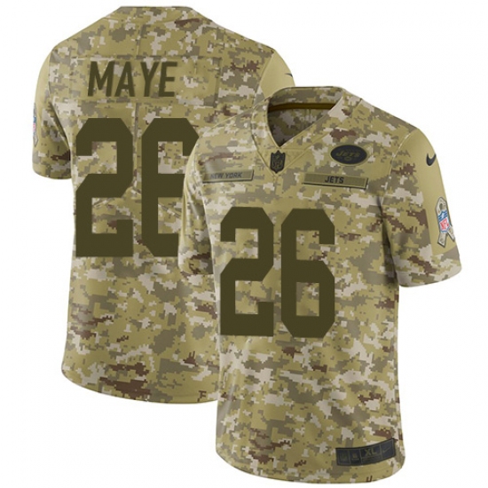 Youth Nike New York Jets 26 Marcus Maye Limited Camo 2018 Salute to Service NFL Jersey