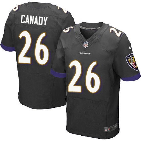 Men's Nike Baltimore Ravens 26 Maurice Canady Elite Black Alternate NFL Jersey